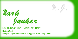 mark janker business card