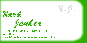 mark janker business card